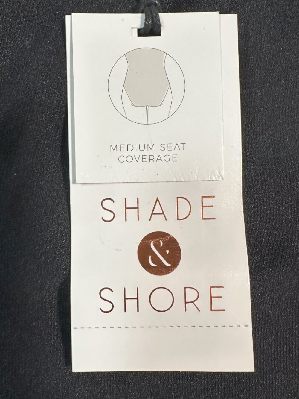 Shade & Shore High Neck One Piece Black Swimsuit. Size M (8/10). NWT - Picture 6 of 7
